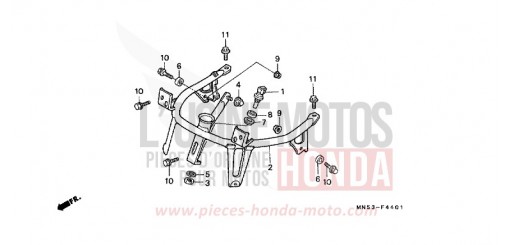 WINDLAUFSTREBE (GL1500L/AM/SEM) GL1500L de 1990